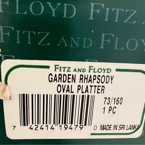 18” Oval Serving Platter Garden Rhapsody - Picture 6 of 7